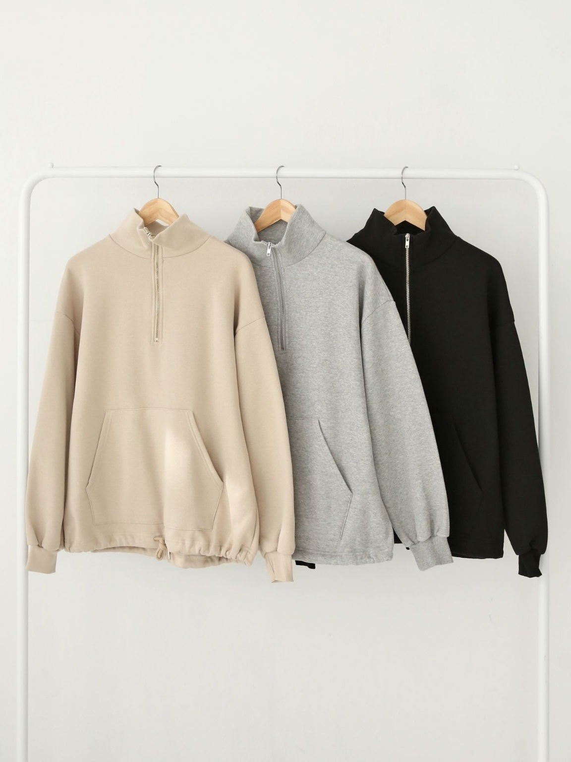 2WAY裏起毛マフポケドロストヘムスウェット | 詳細画像2