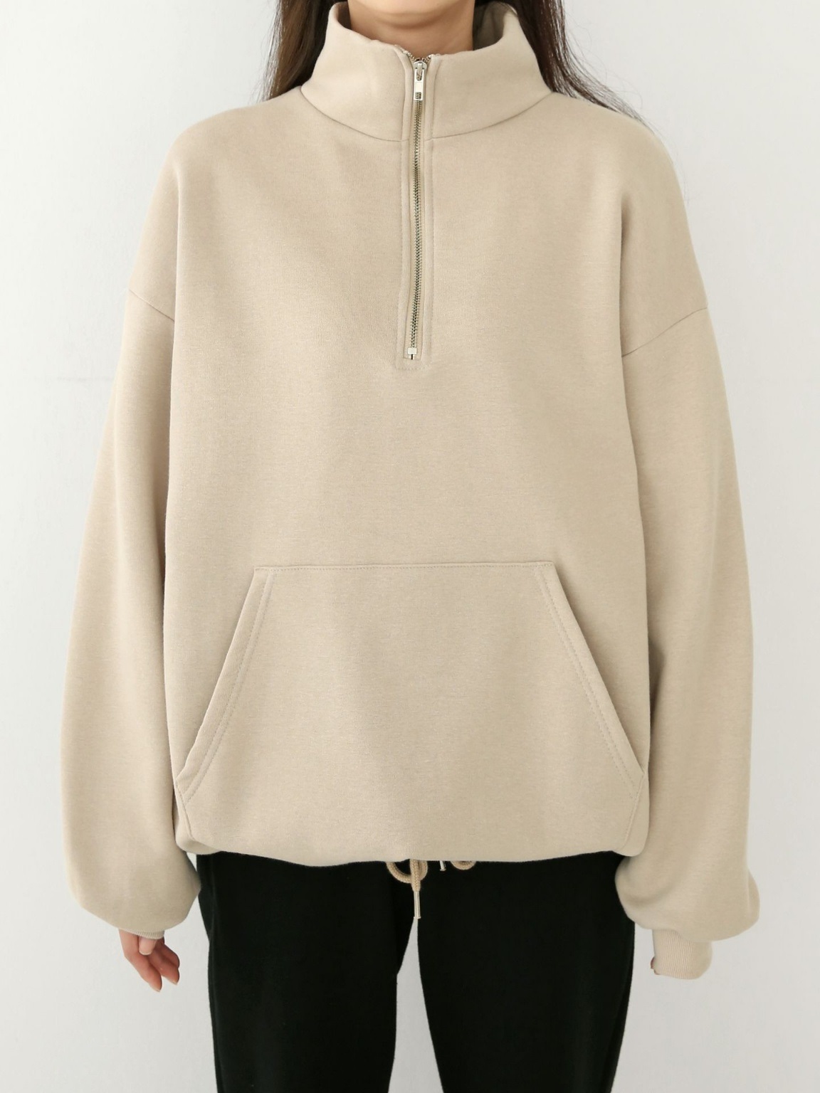2WAY裏起毛マフポケドロストヘムスウェット | 詳細画像6