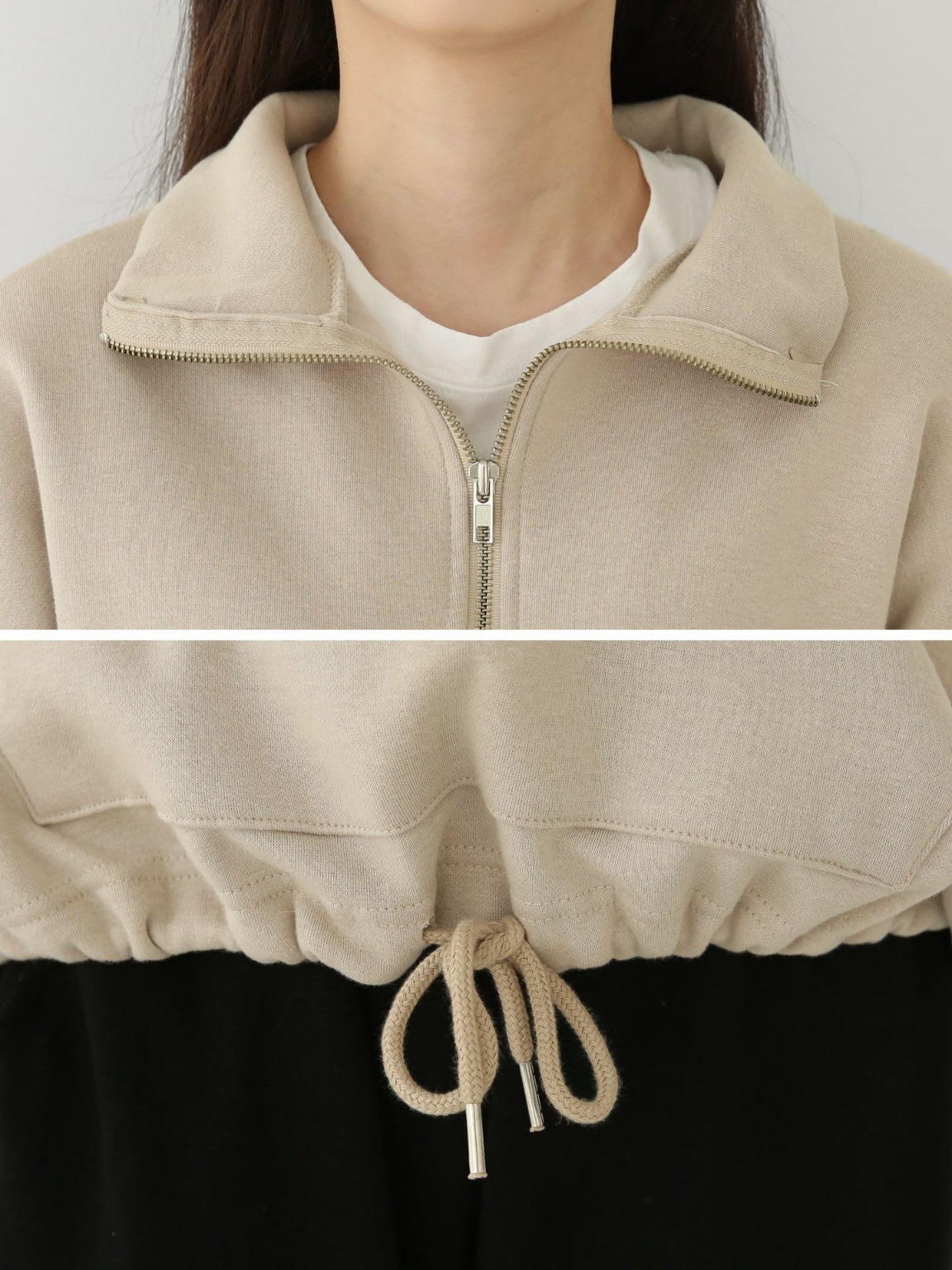 2WAY裏起毛マフポケドロストヘムスウェット | 詳細画像7