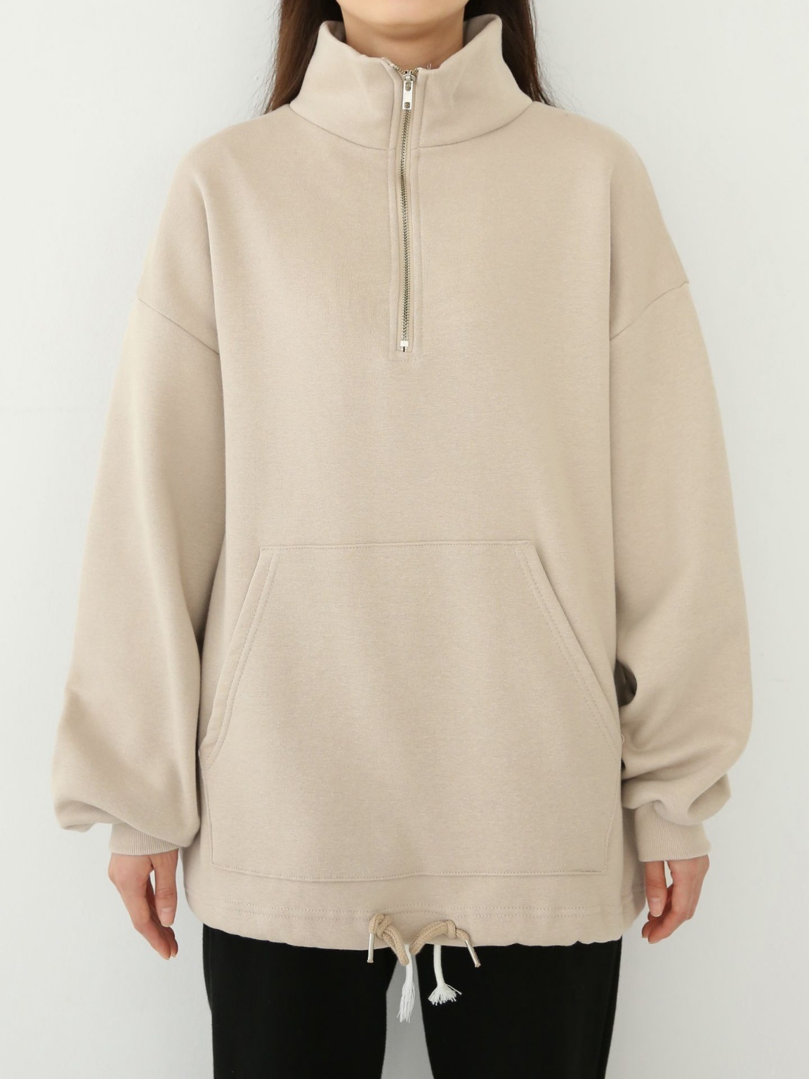 2WAY裏起毛マフポケドロストヘムスウェット | 詳細画像8