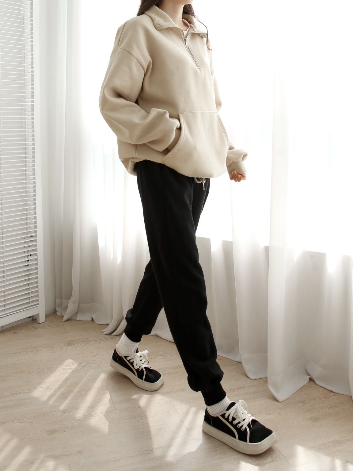 2WAY裏起毛マフポケドロストヘムスウェット | 詳細画像12