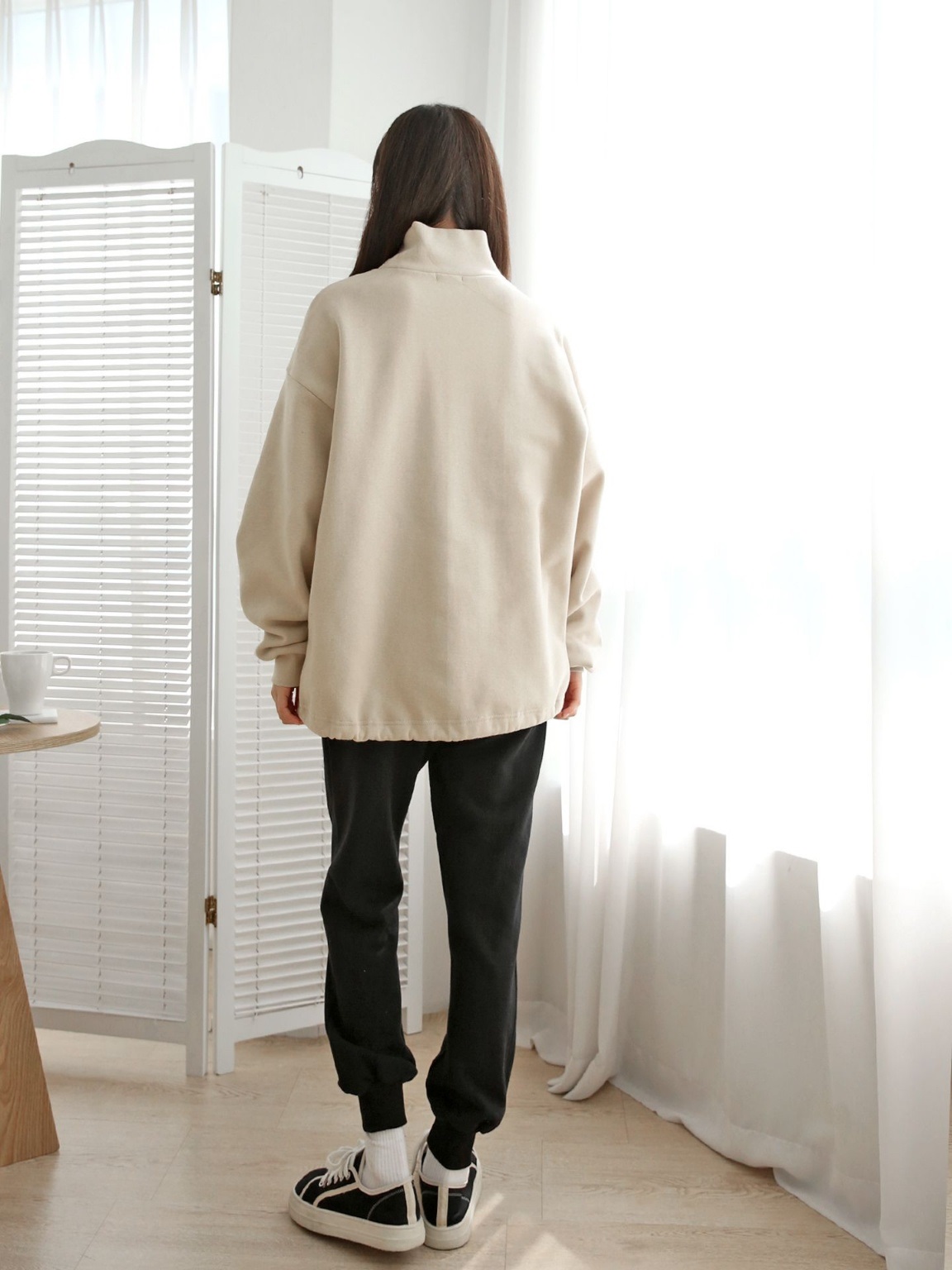 2WAY裏起毛マフポケドロストヘムスウェット | 詳細画像13