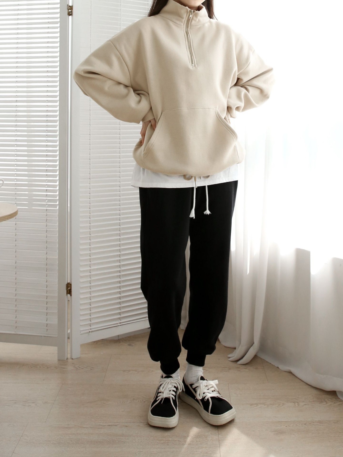 2WAY裏起毛マフポケドロストヘムスウェット | 詳細画像15