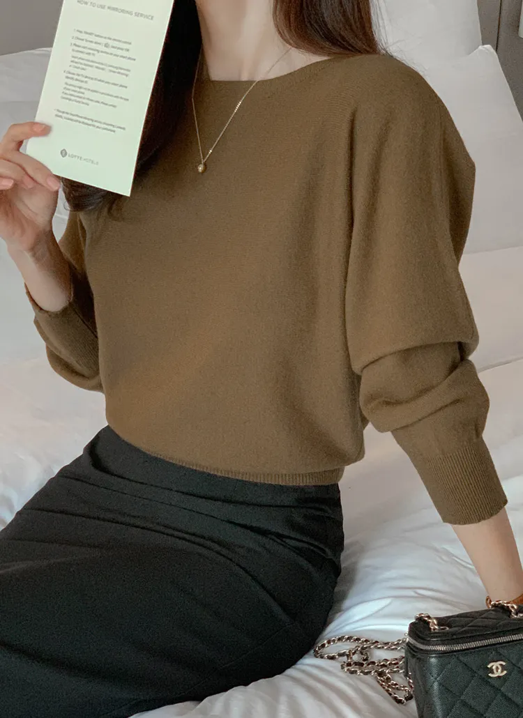 ボートネックドルマンニット | baddiary | 詳細画像1