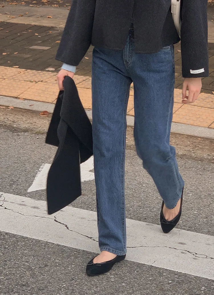 ブルーストレートデニムパンツ | cherrykoko | 詳細画像1