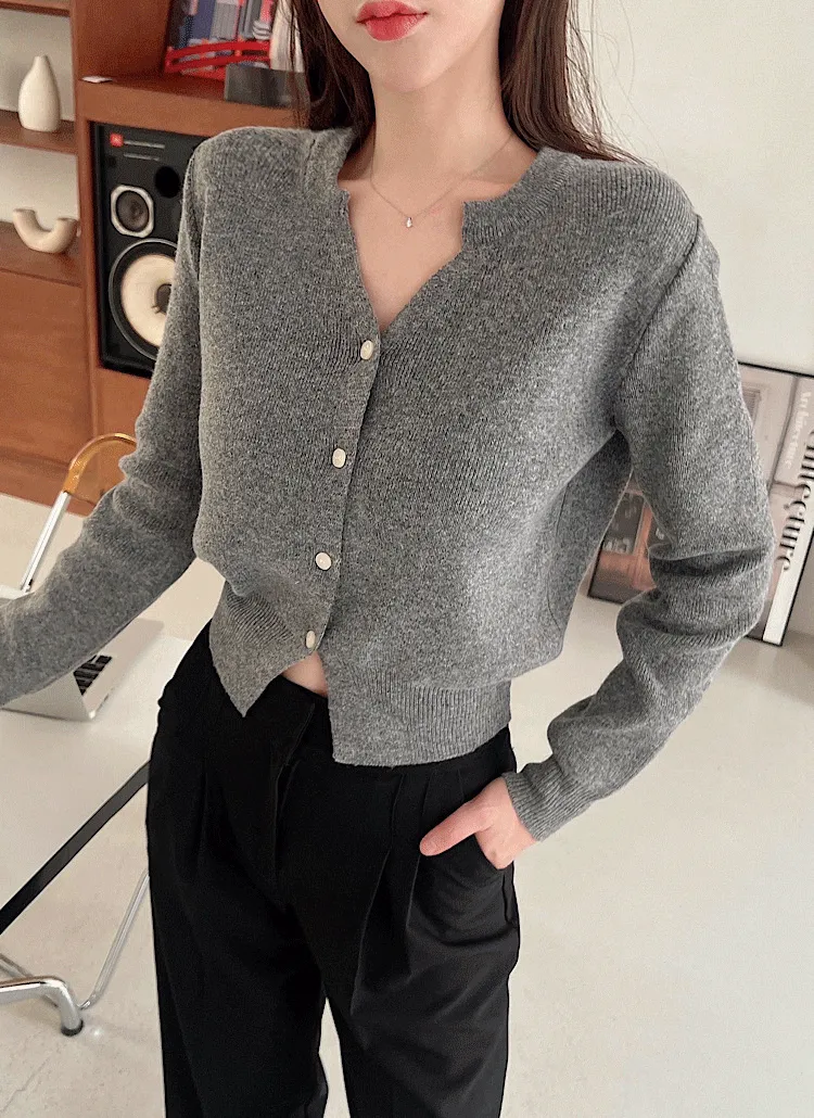 カシミヤ混キーネックニットカーディガン | dearsera | 詳細画像1