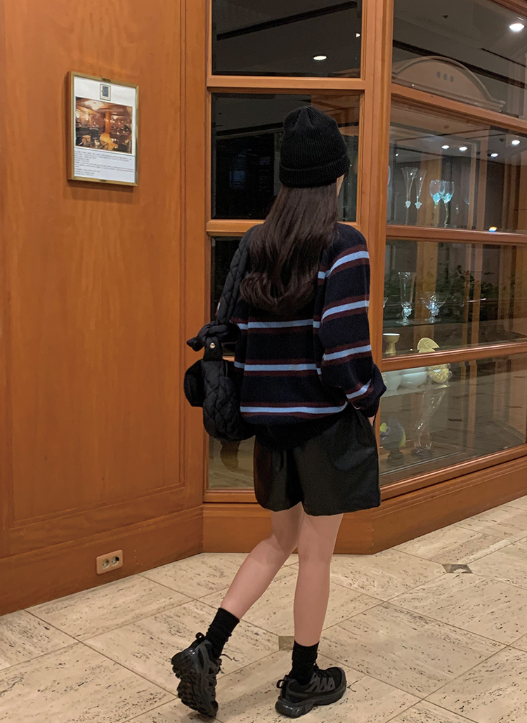 Basicksエコレザーショートパンツ エコレザーブラックショートパンツ | レディースファッション