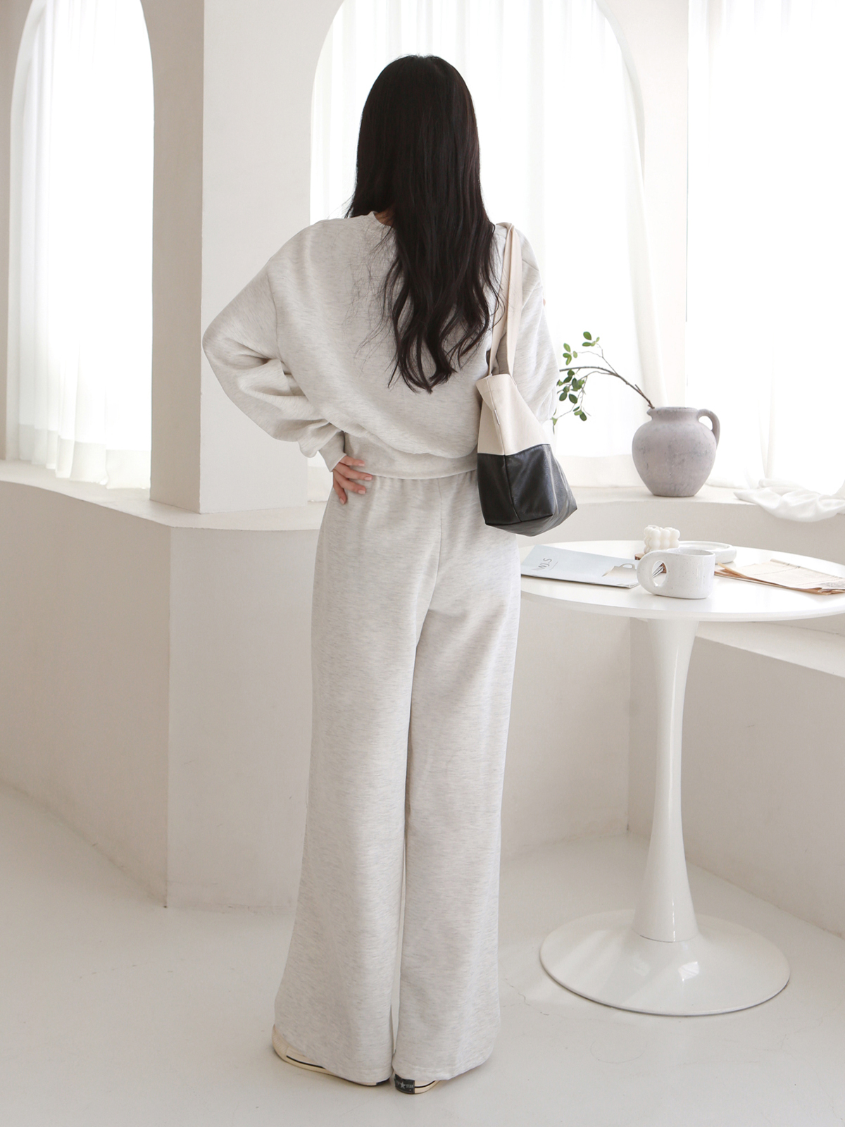 裏起毛レタリングスウェット&ワイドパンツSET | 詳細画像5