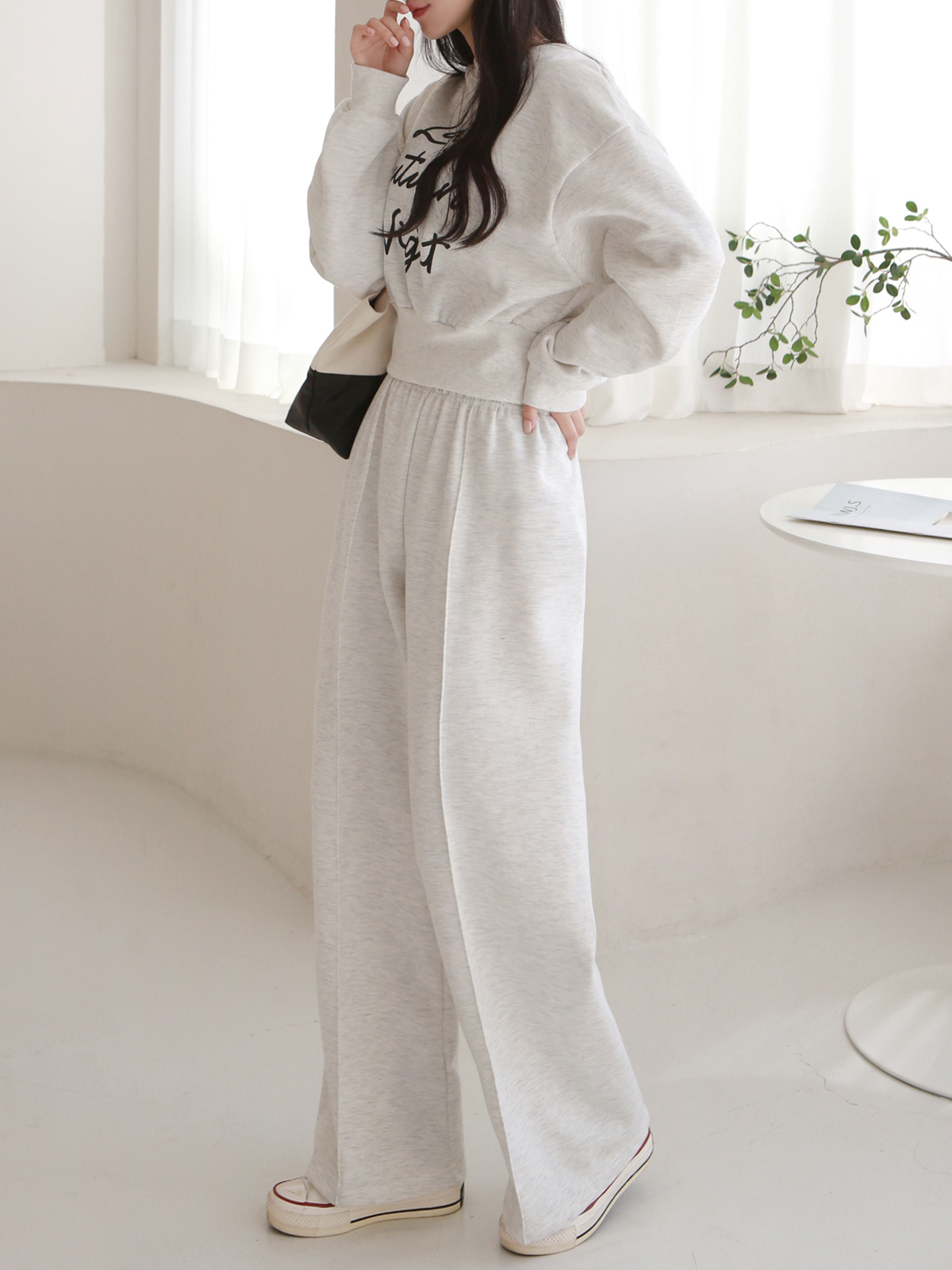 裏起毛レタリングスウェット&ワイドパンツSET | 詳細画像6