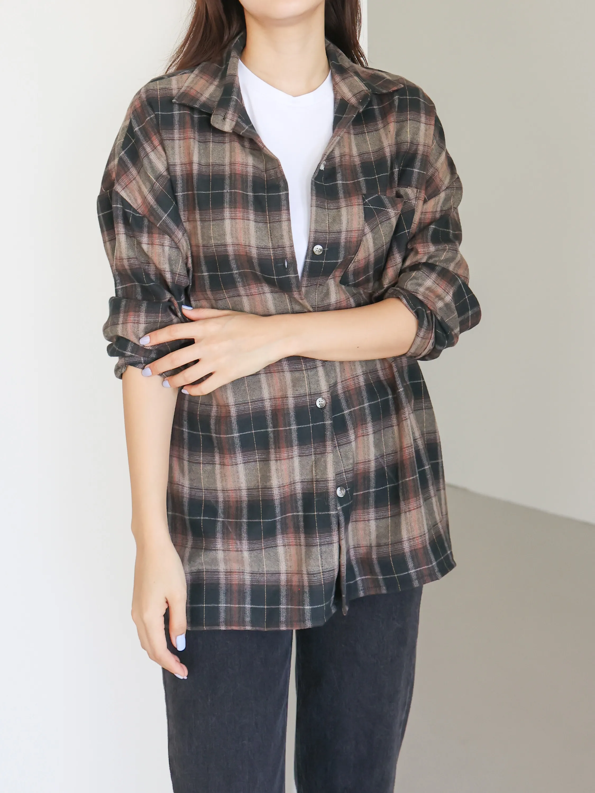 ワンポケボクシーチェックシャツ | 詳細画像1