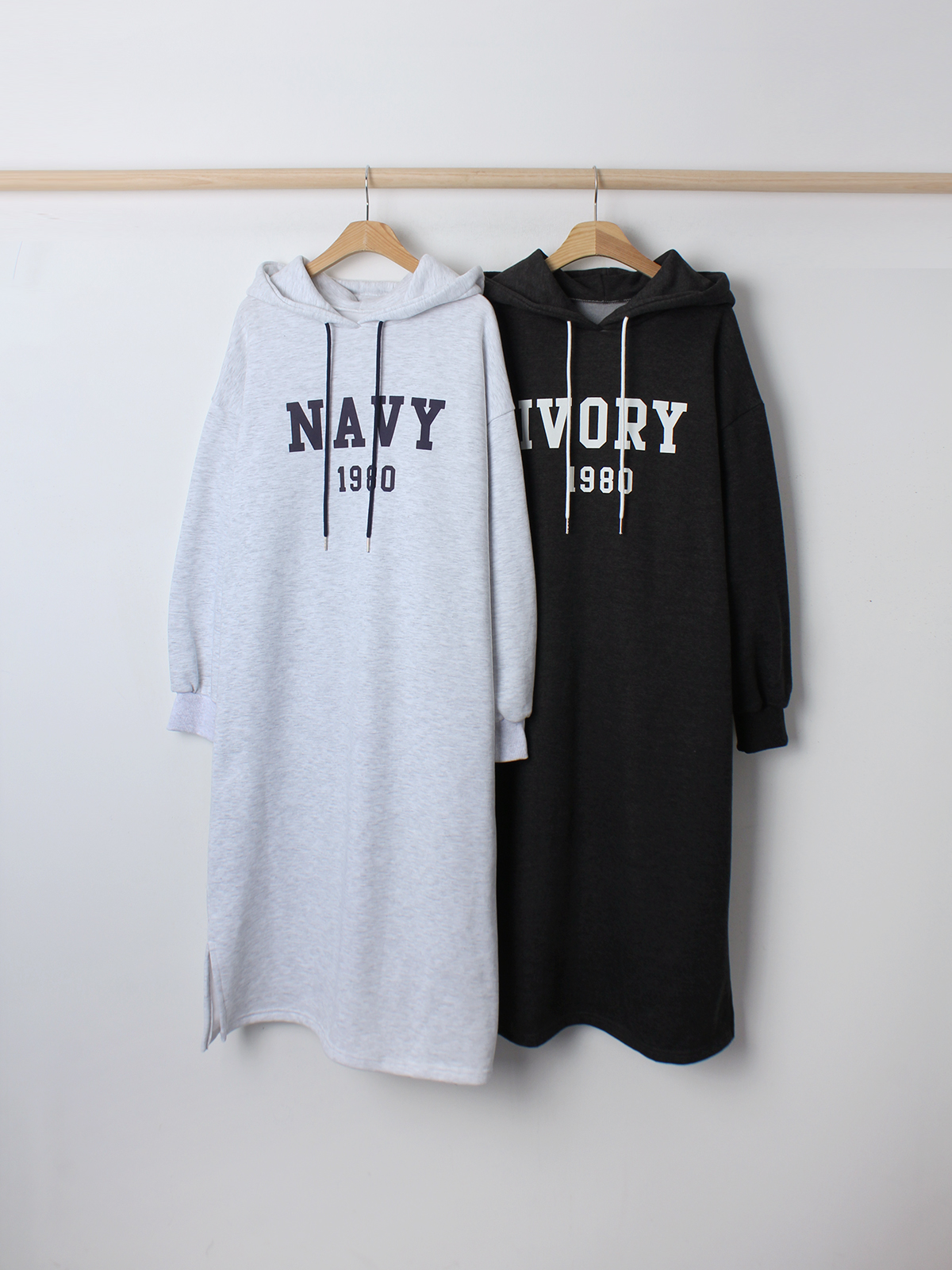 裏起毛NAVYスリットパーカーワンピース | 詳細画像20