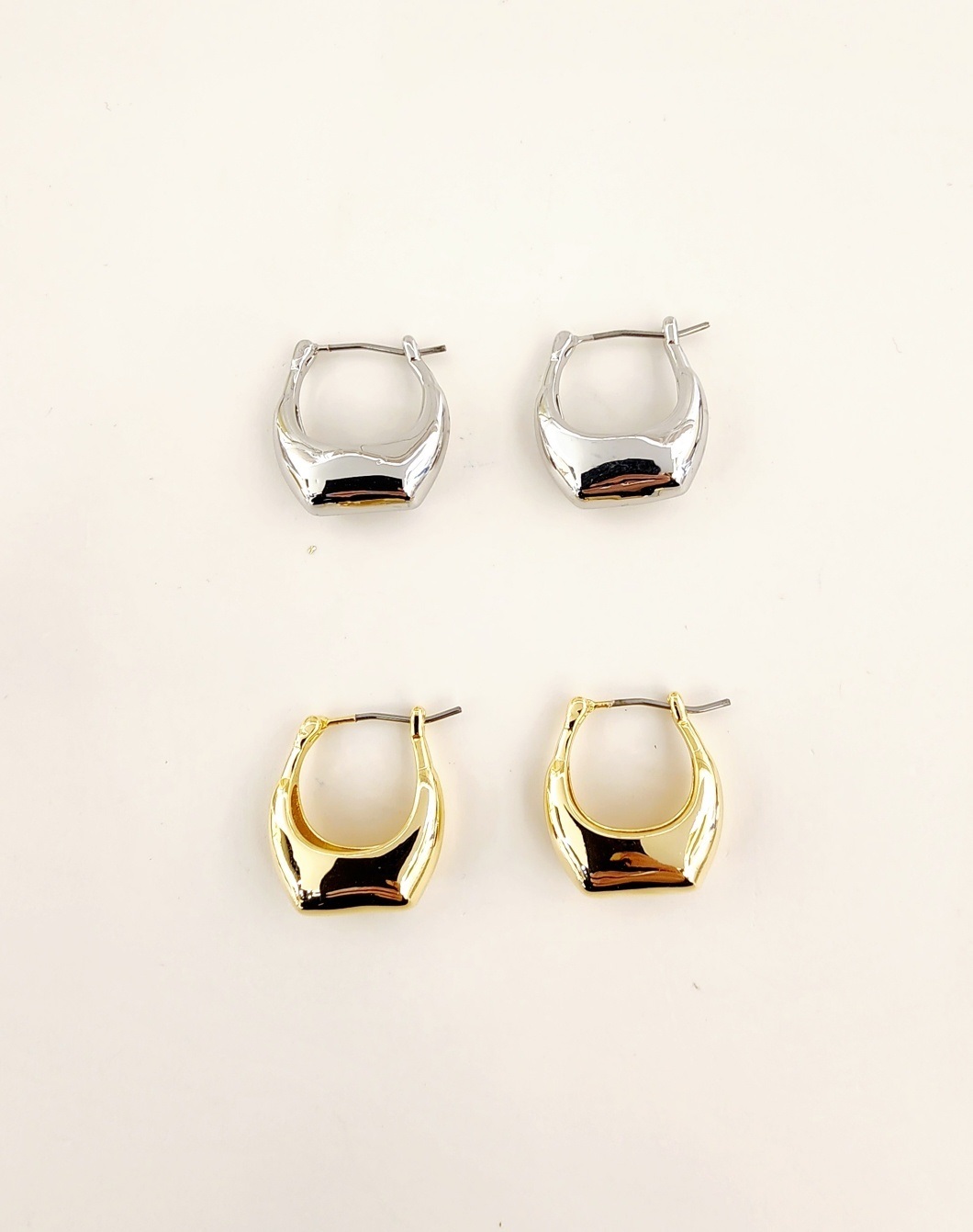 カットメタルフープピアス | 詳細画像2