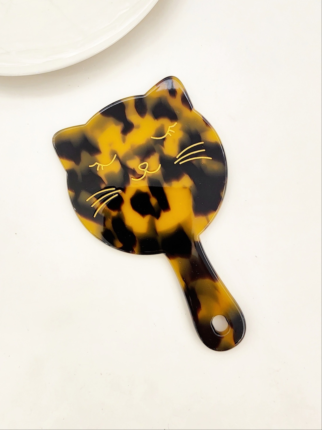 べっ甲風キャットハンドミラー | 詳細画像4