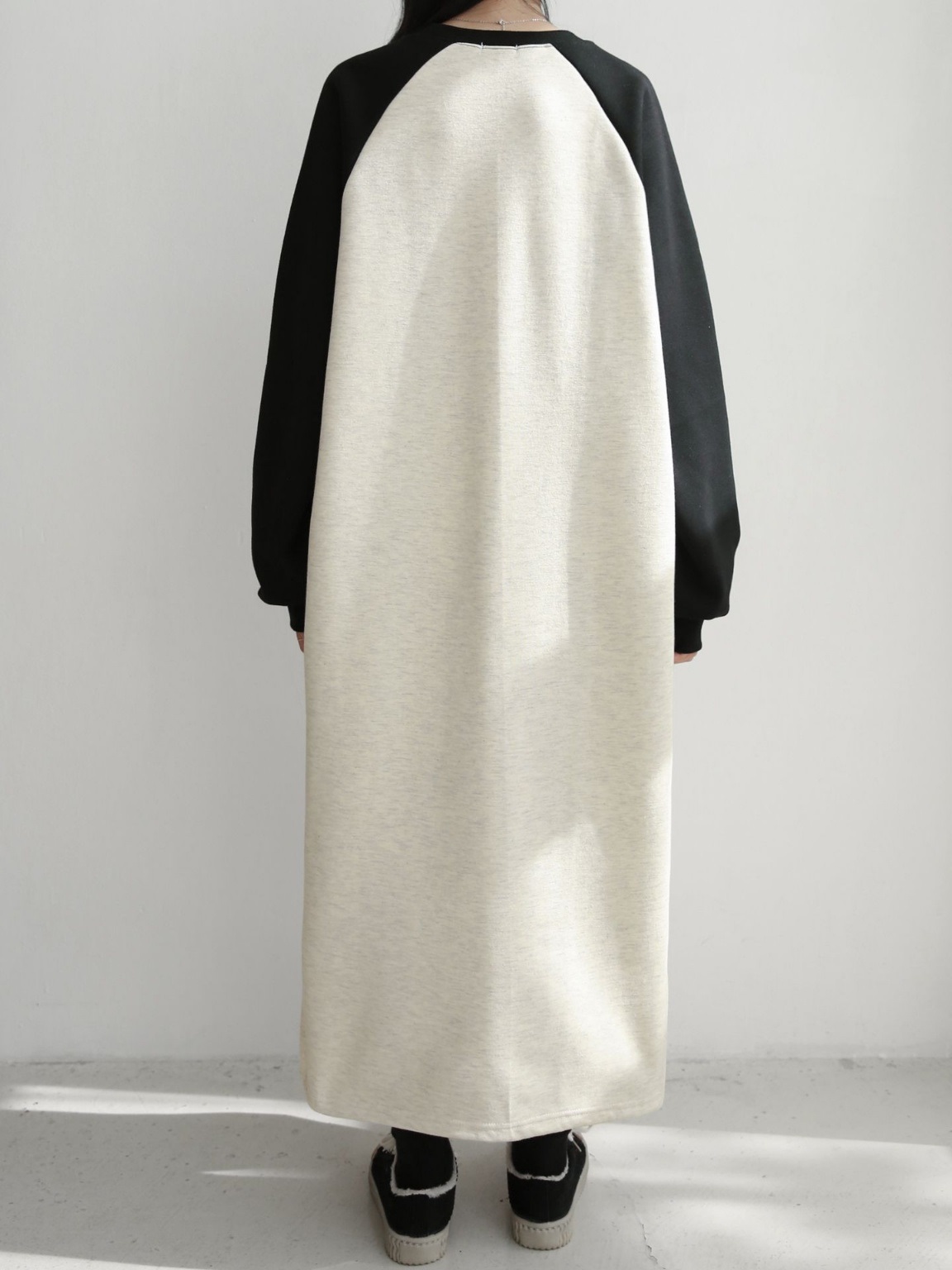 裏起毛CALIFORNIA配色ラグランスウェットワンピース | 詳細画像13