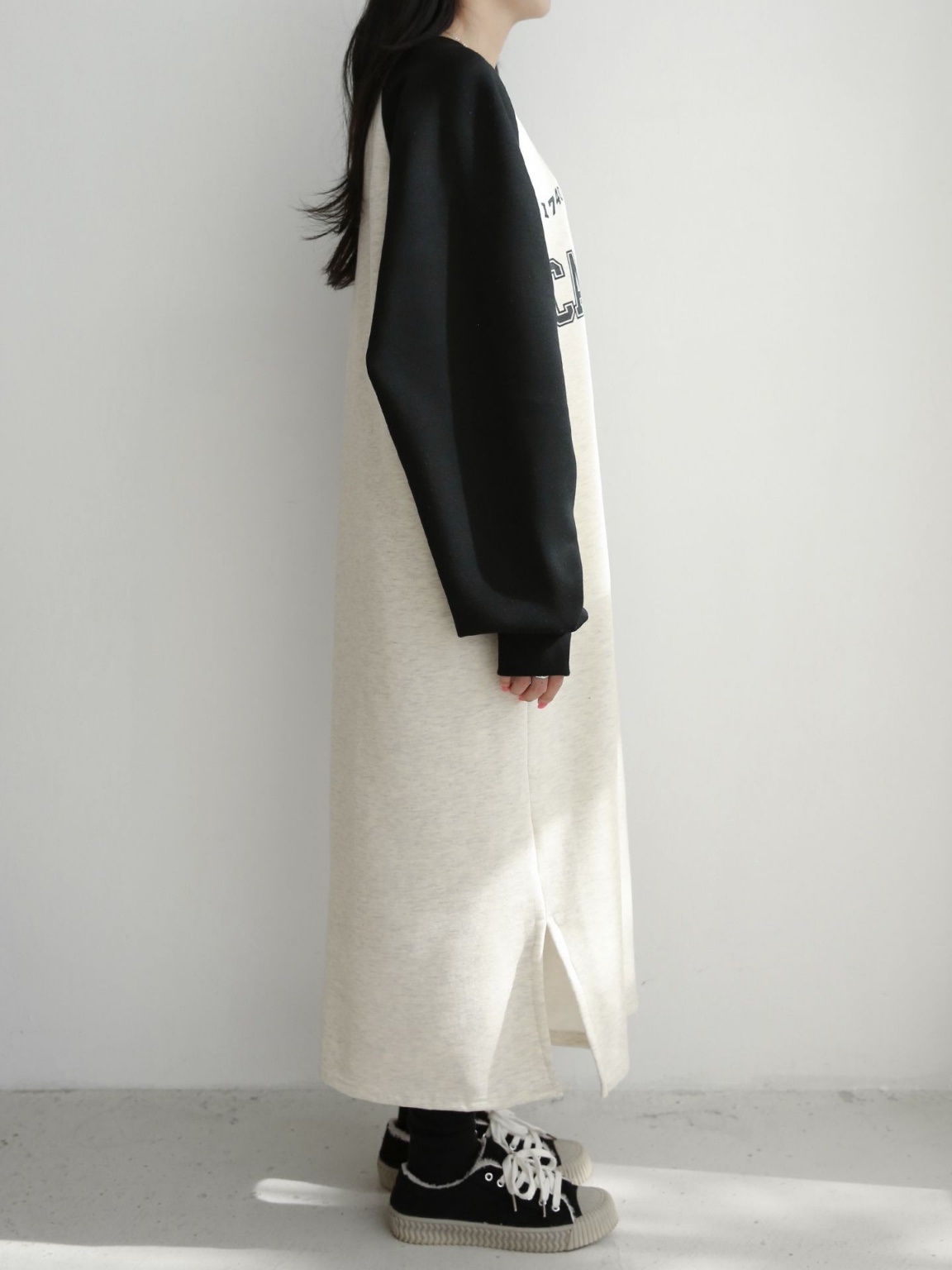 裏起毛CALIFORNIA配色ラグランスウェットワンピース | 詳細画像18