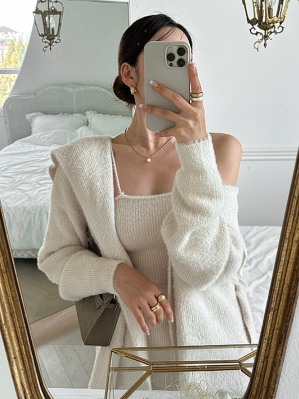 ファータッチニットキャミ&ストラップ付カーディガン&パンツ3SET | 詳細画像12