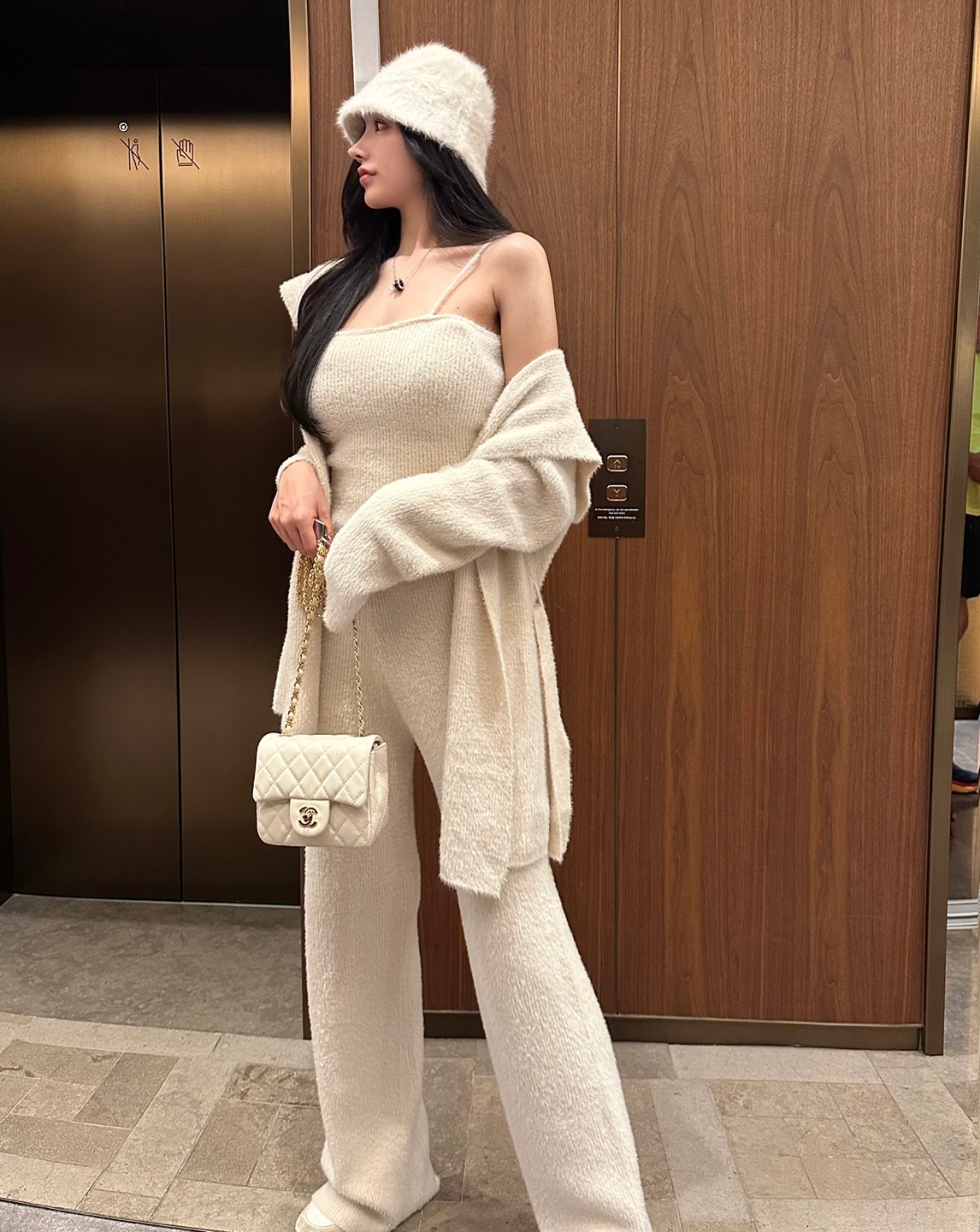 ファータッチニットキャミ&ストラップ付カーディガン&パンツ3SET | 詳細画像8