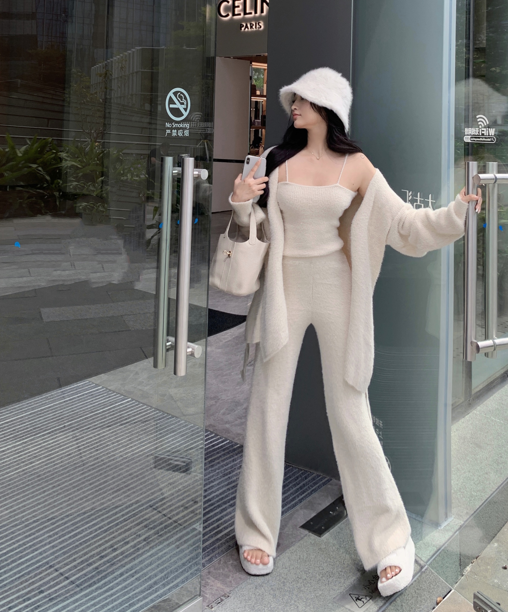 ファータッチニットキャミ&ストラップ付カーディガン&パンツ3SET | 詳細画像10