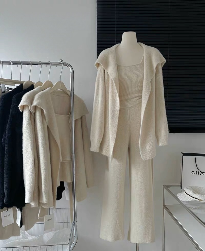 ファータッチニットキャミ&ストラップ付カーディガン&パンツ3SET | 詳細画像18