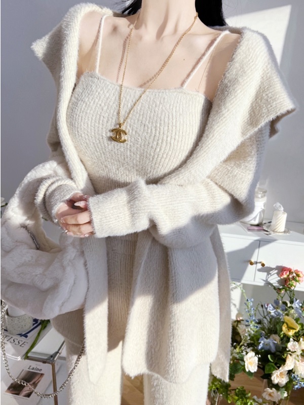 ファータッチニットキャミ&ストラップ付カーディガン&パンツ3SET | 詳細画像5