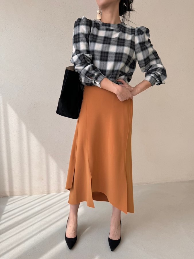 アンバランススリットイージースカート | 詳細画像6