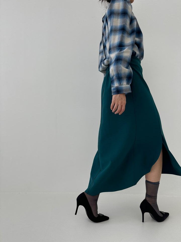 アンバランススリットイージースカート | 詳細画像8