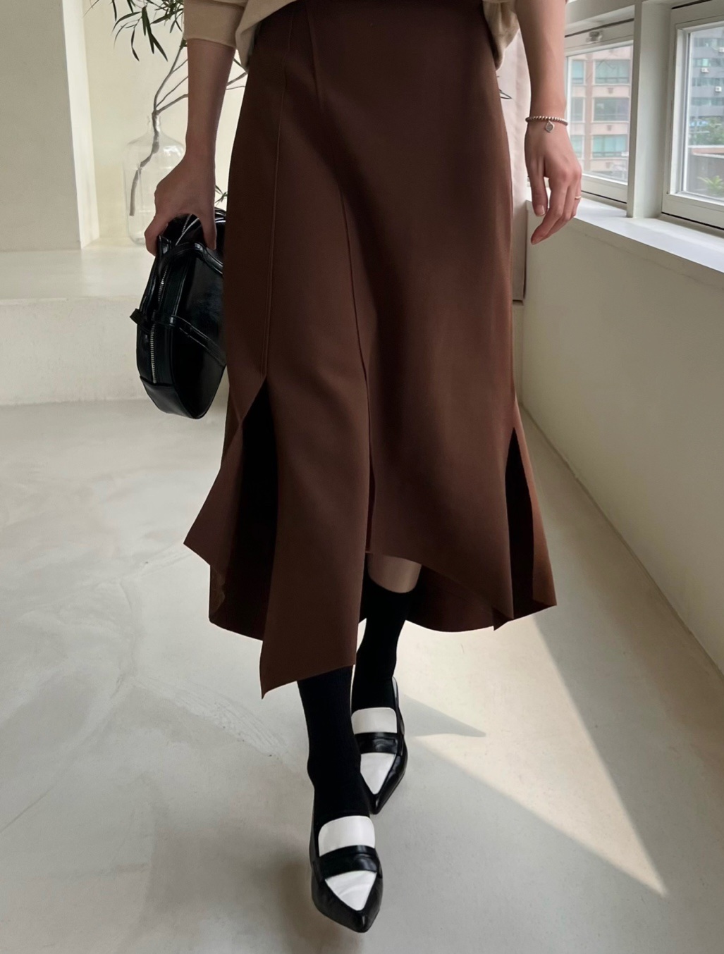 アンバランススリットイージースカート | 詳細画像14