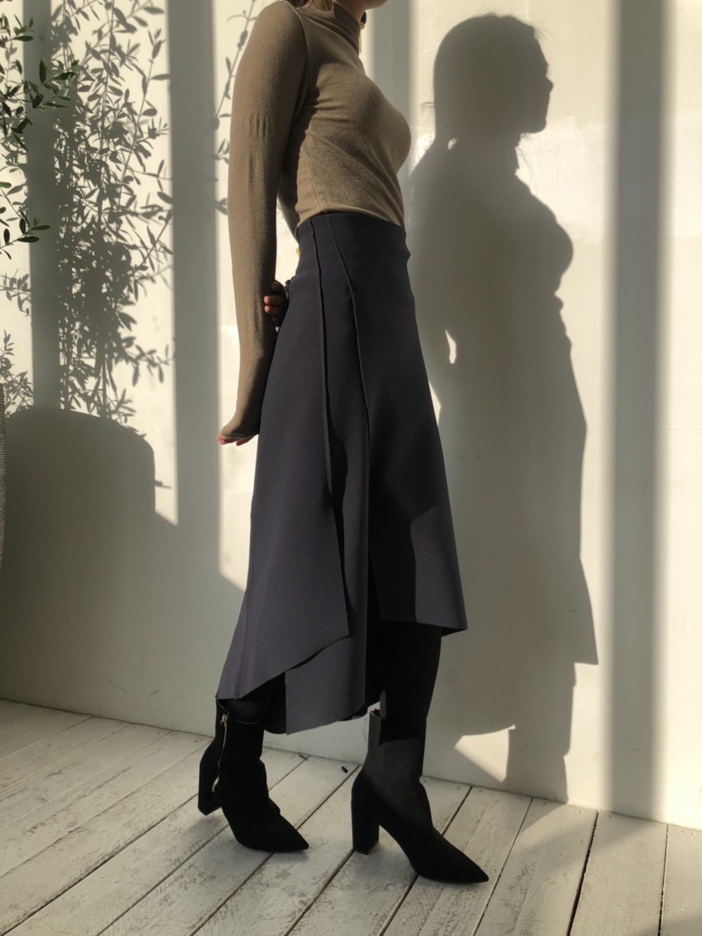 アンバランススリットイージースカート | 詳細画像16