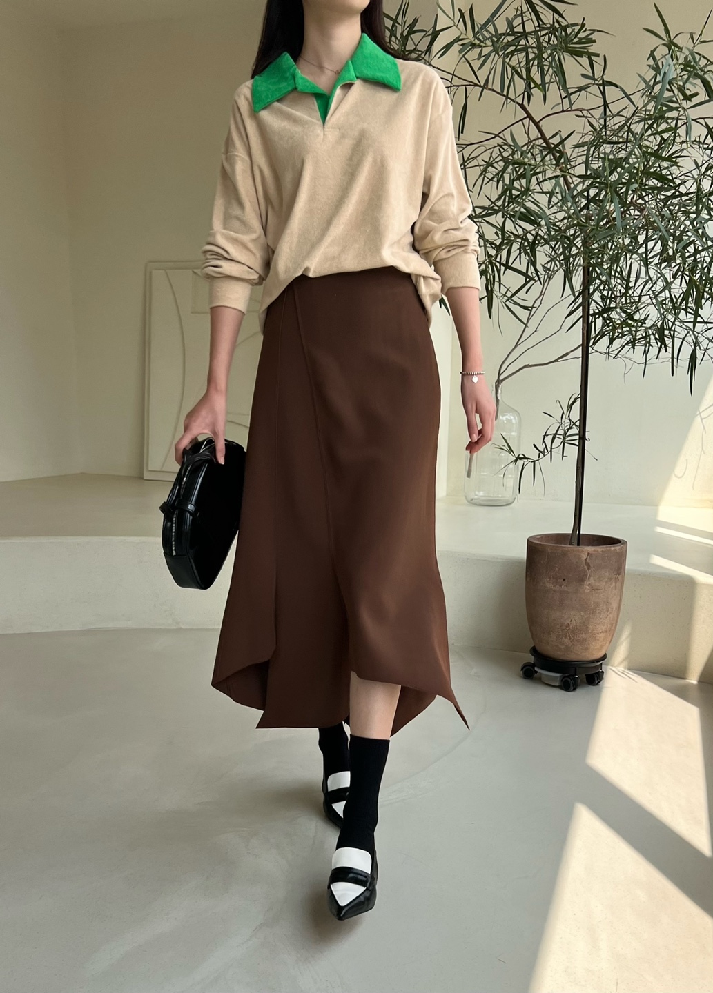 アンバランススリットイージースカート | 詳細画像20