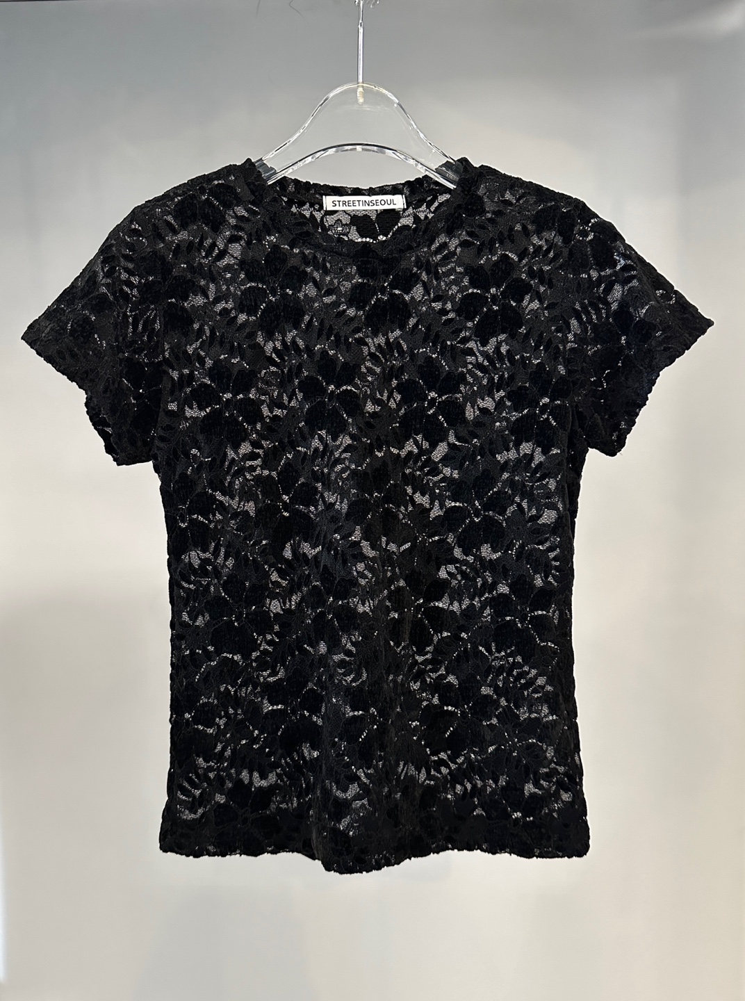 エンボス花柄レースショートスリーブTシャツ | 詳細画像18