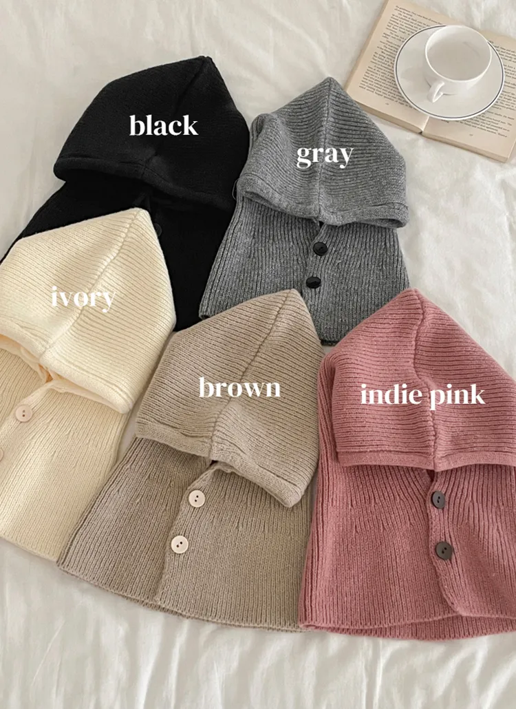 2ボタンニットバラクラバ | cream creme | 詳細画像1