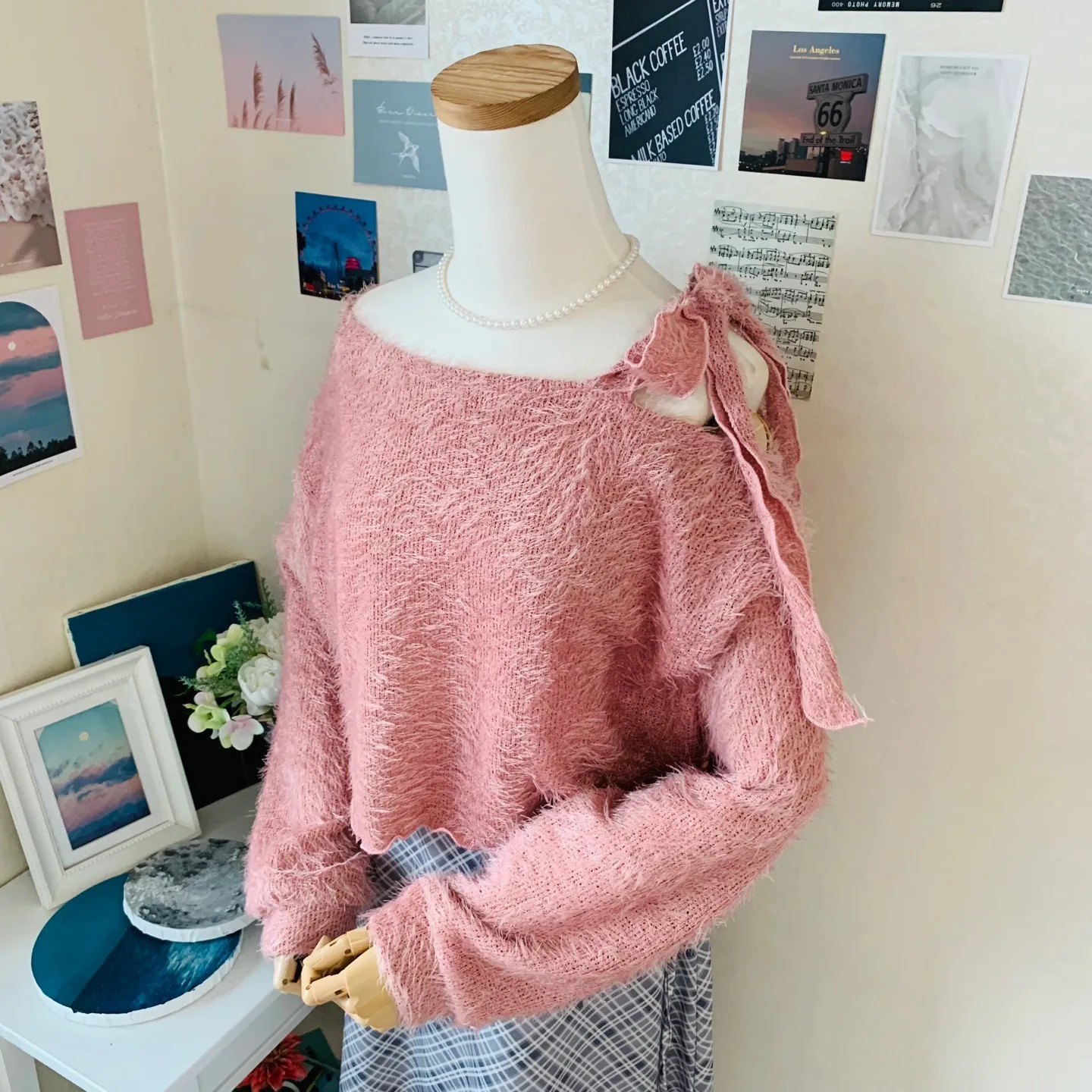 リボンワンショルファータッチTシャツ | 詳細画像1