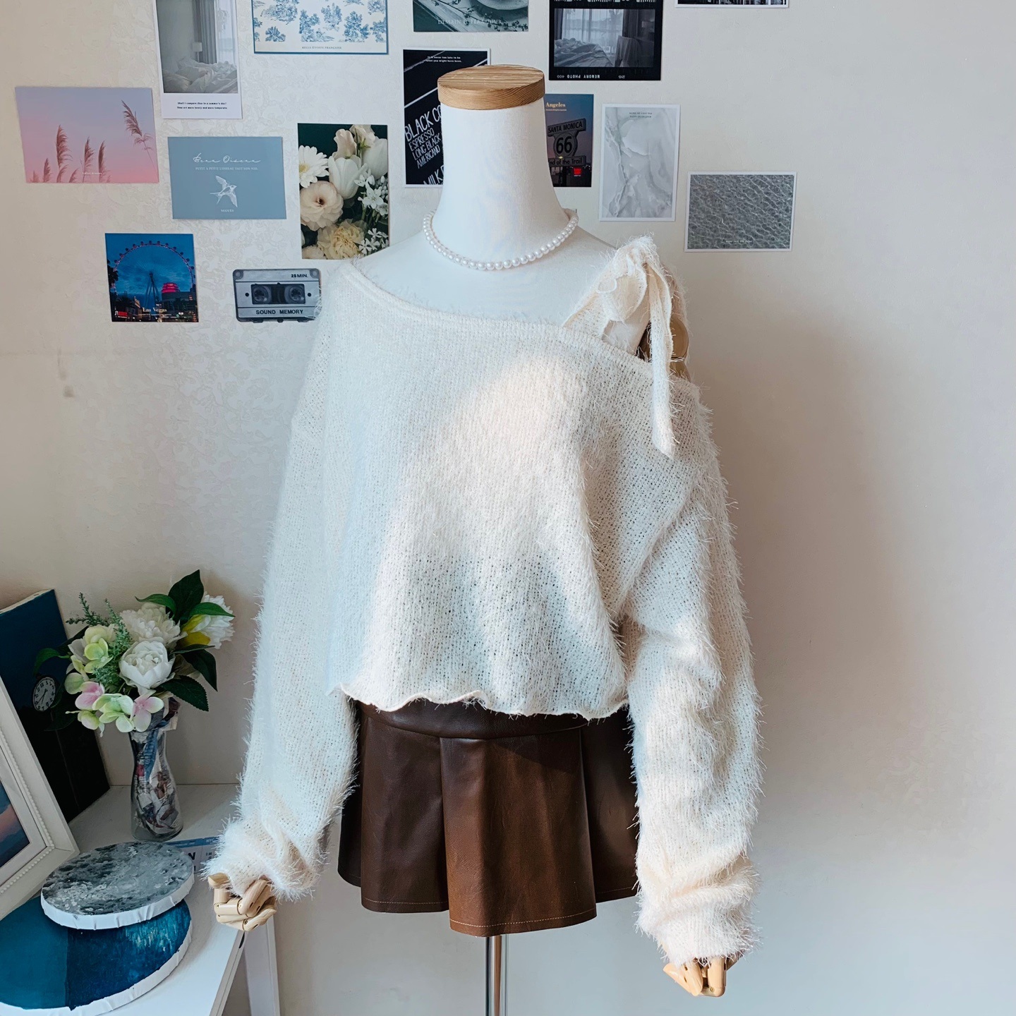 リボンワンショルファータッチTシャツ | 詳細画像3