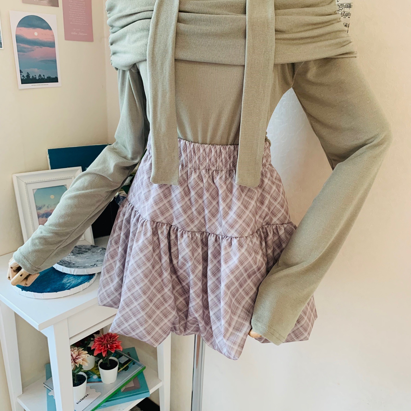 チェックバルーンミニスカート | 詳細画像3