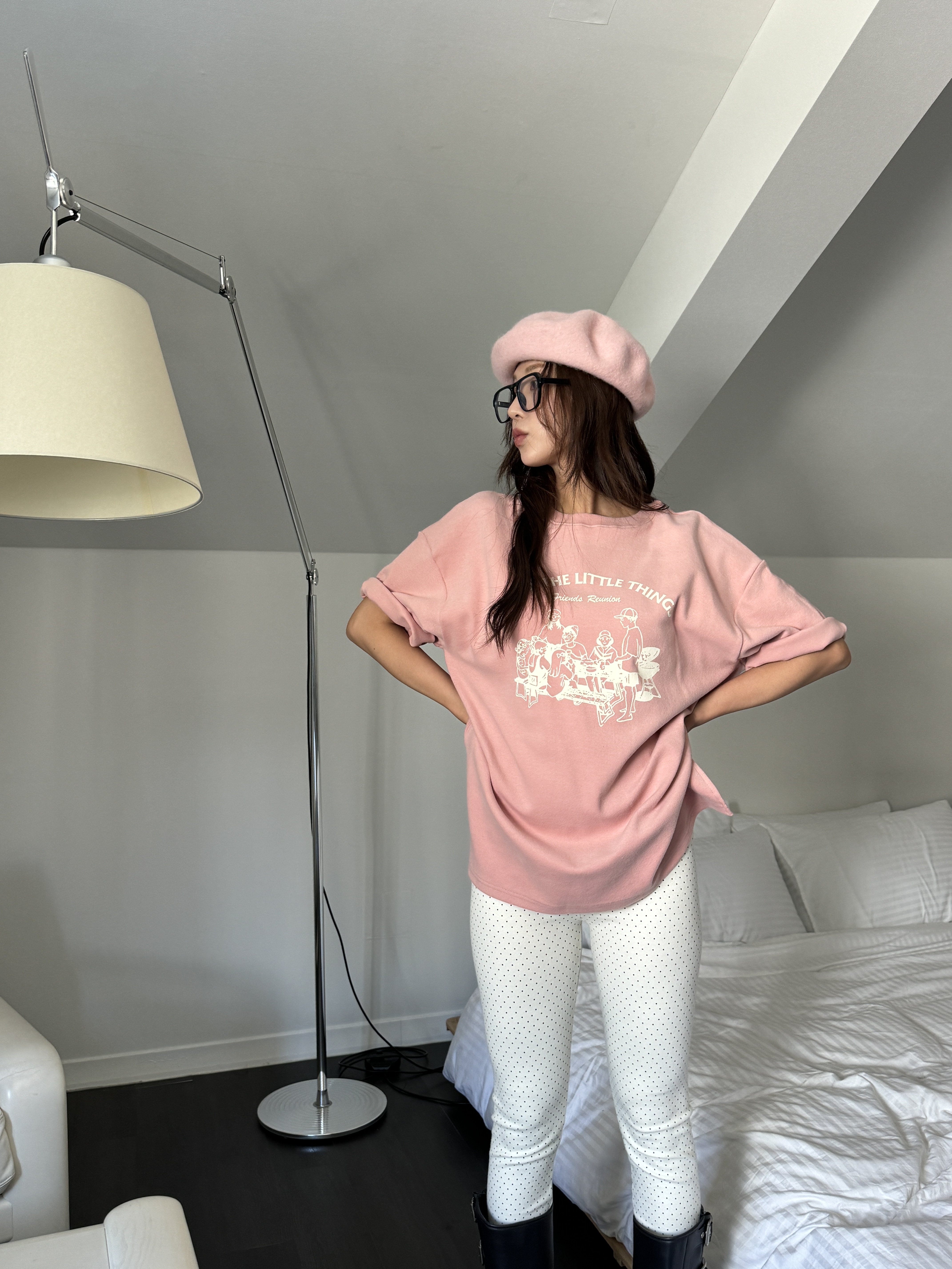 起毛THINGSプリントスリット半袖Tシャツ | 詳細画像6