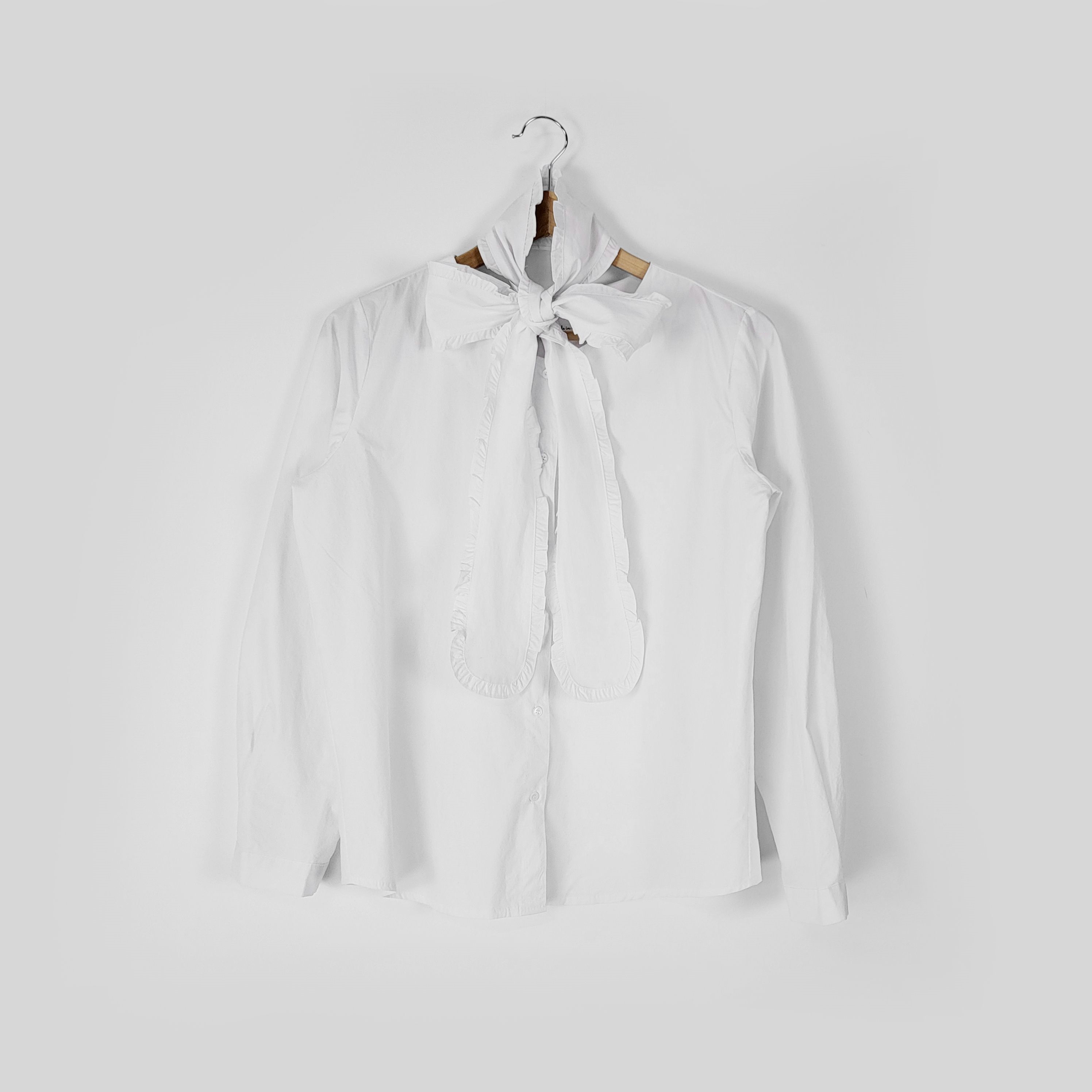 フリルスカーフ付ノーカラーボタンブラウス | 詳細画像4