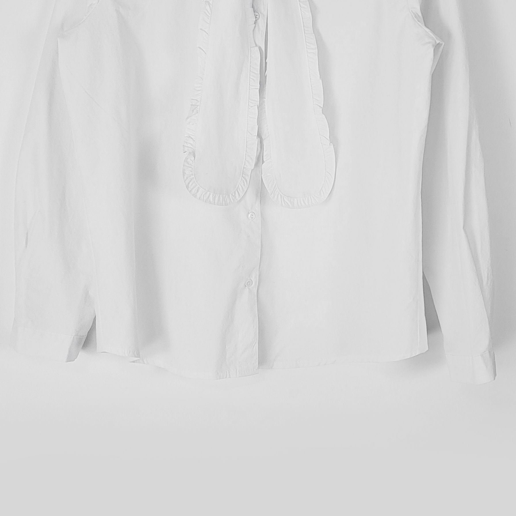 フリルスカーフ付ノーカラーボタンブラウス | 詳細画像9