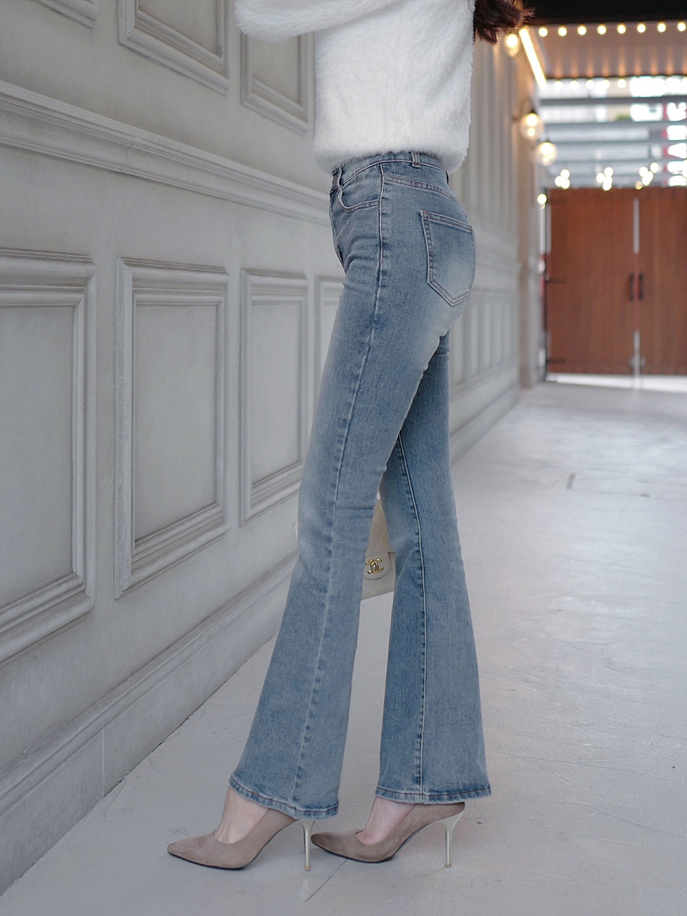 *再入荷*3TYPE骨盤パッド2ボタンフレアデニムパンツ | 詳細画像4