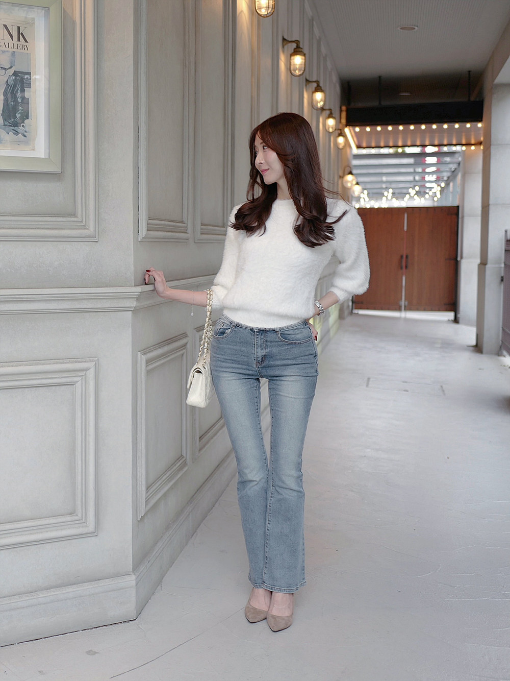 *再入荷*3TYPE骨盤パッド2ボタンフレアデニムパンツ | 詳細画像11