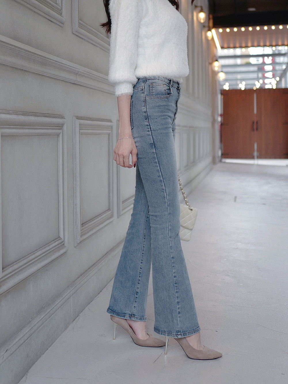 *再入荷*3TYPE骨盤パッド2ボタンフレアデニムパンツ | 詳細画像13