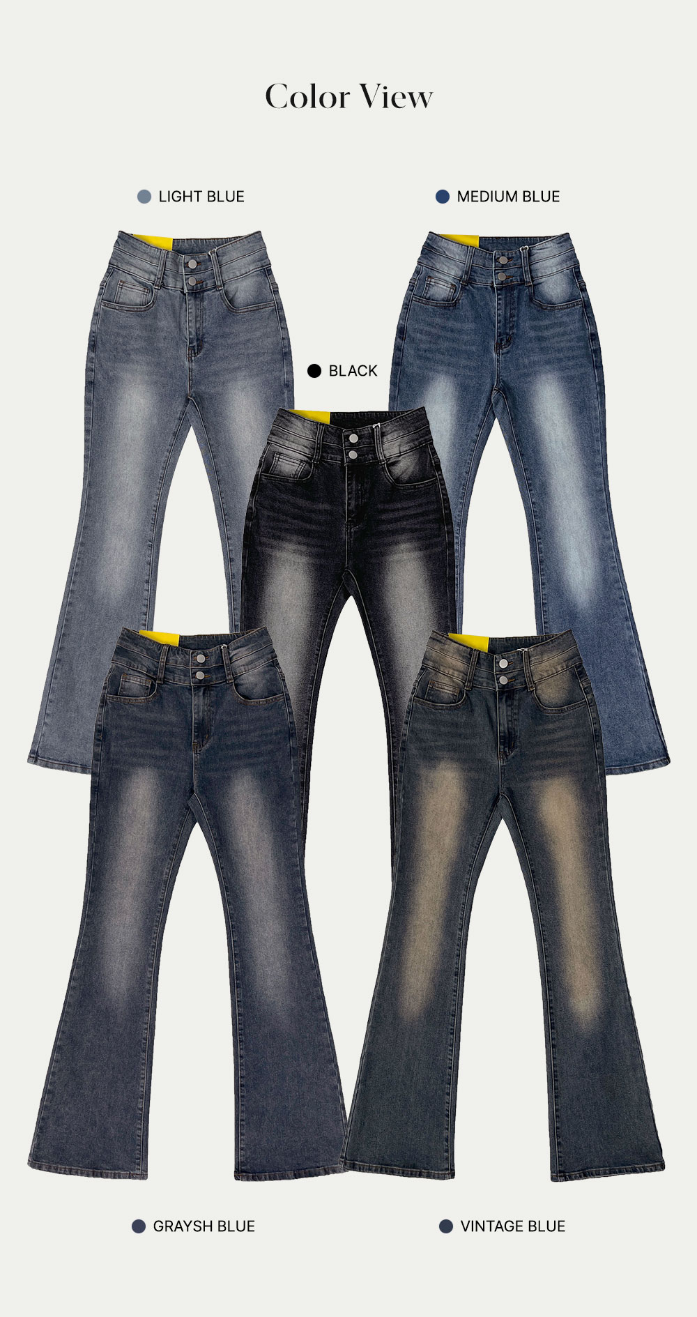 *再入荷*3TYPE骨盤パッド2ボタンフレアデニムパンツ | 詳細画像17