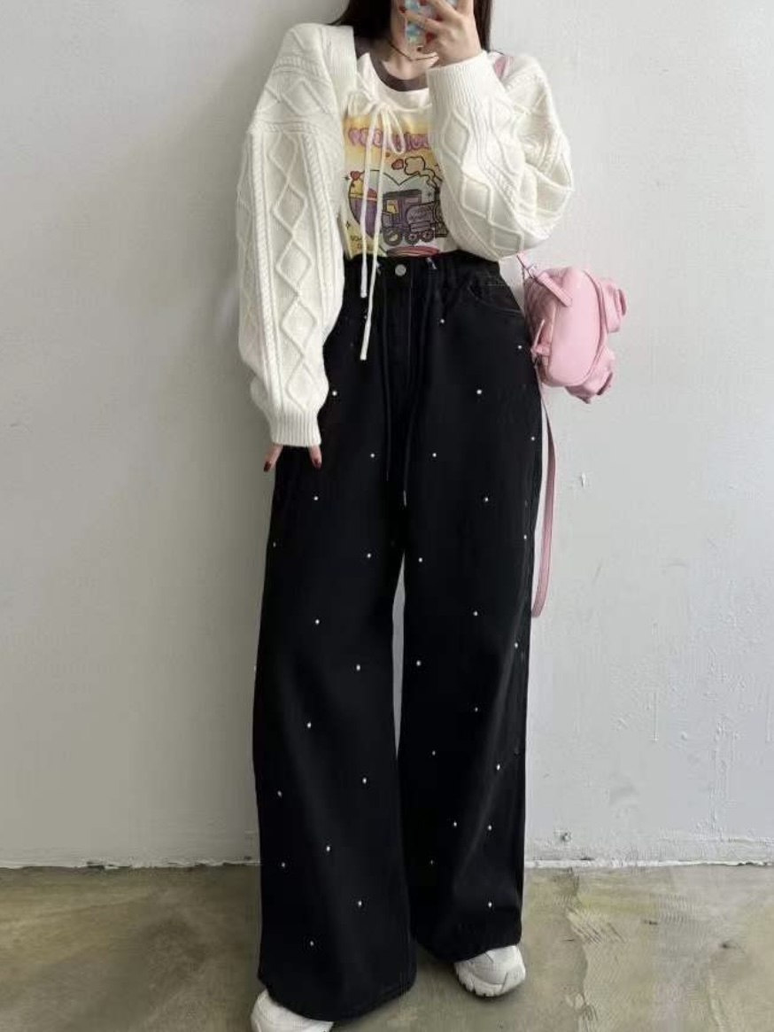 エコパールドロストワイドデニムパンツ | 詳細画像6