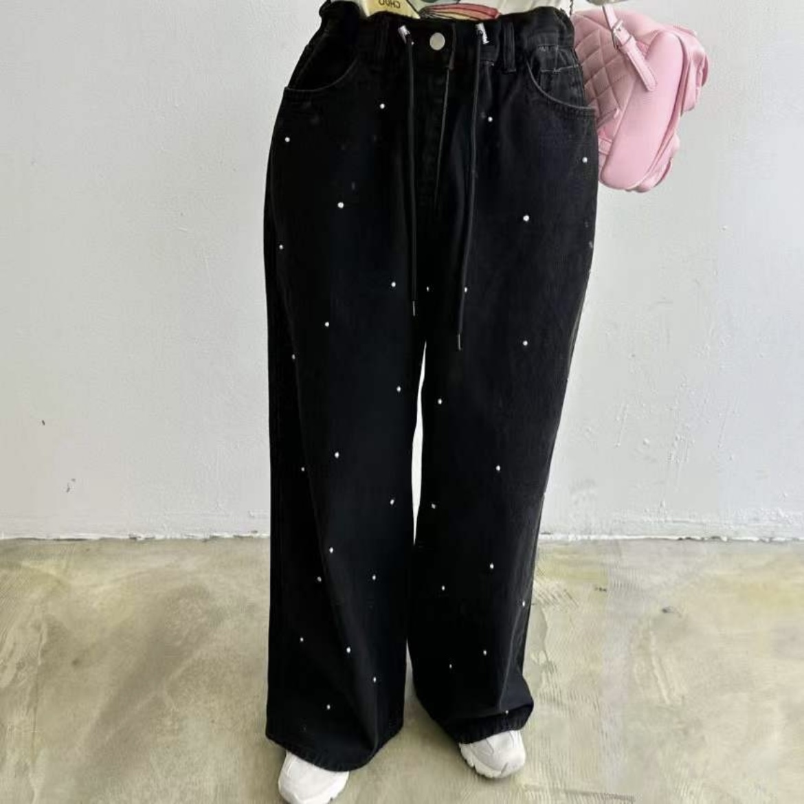 エコパールドロストワイドデニムパンツ | 詳細画像9