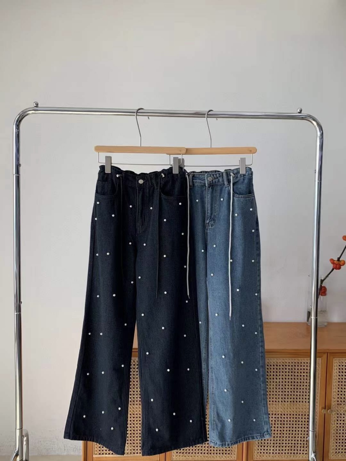 エコパールドロストワイドデニムパンツ | 詳細画像11