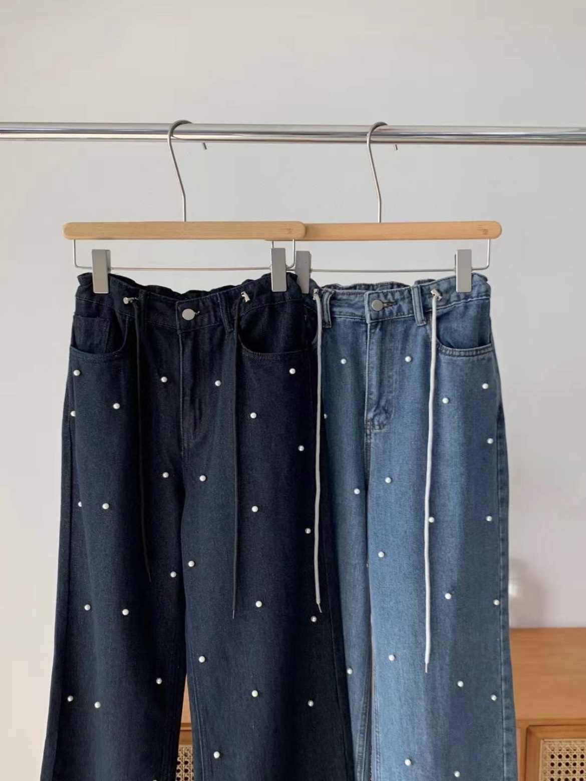 エコパールドロストワイドデニムパンツ | 詳細画像12