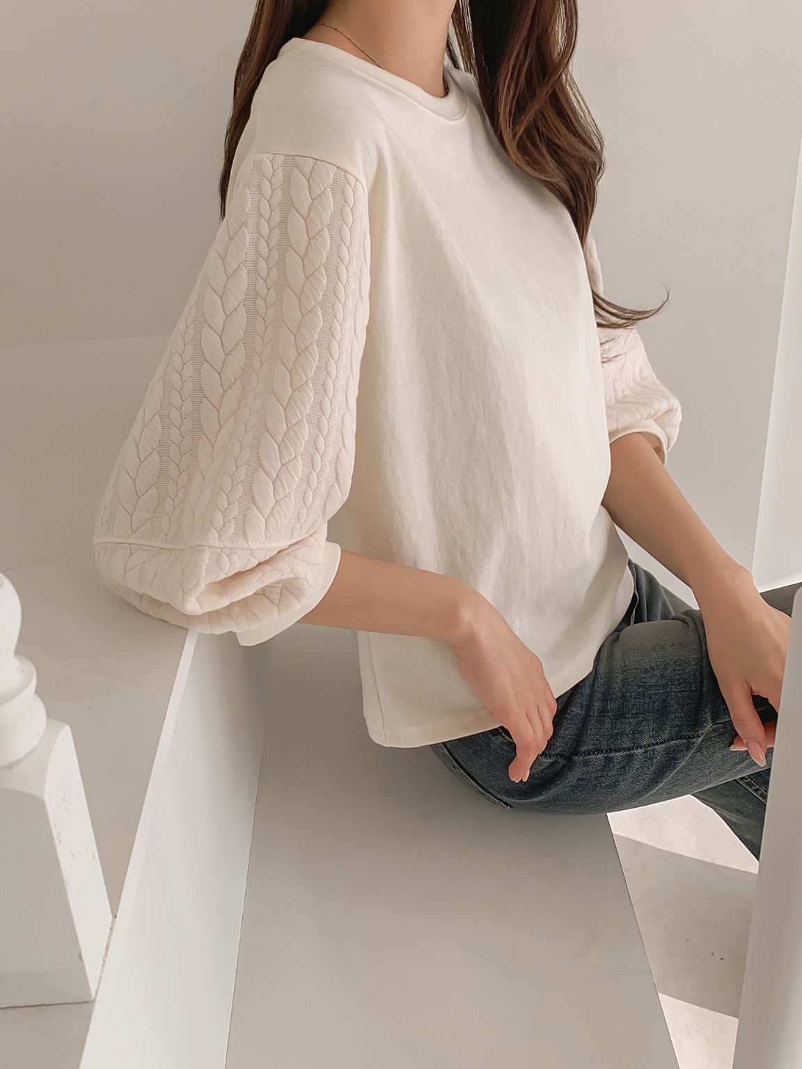 ケーブルバルーンスリーブTシャツ | 詳細画像6
