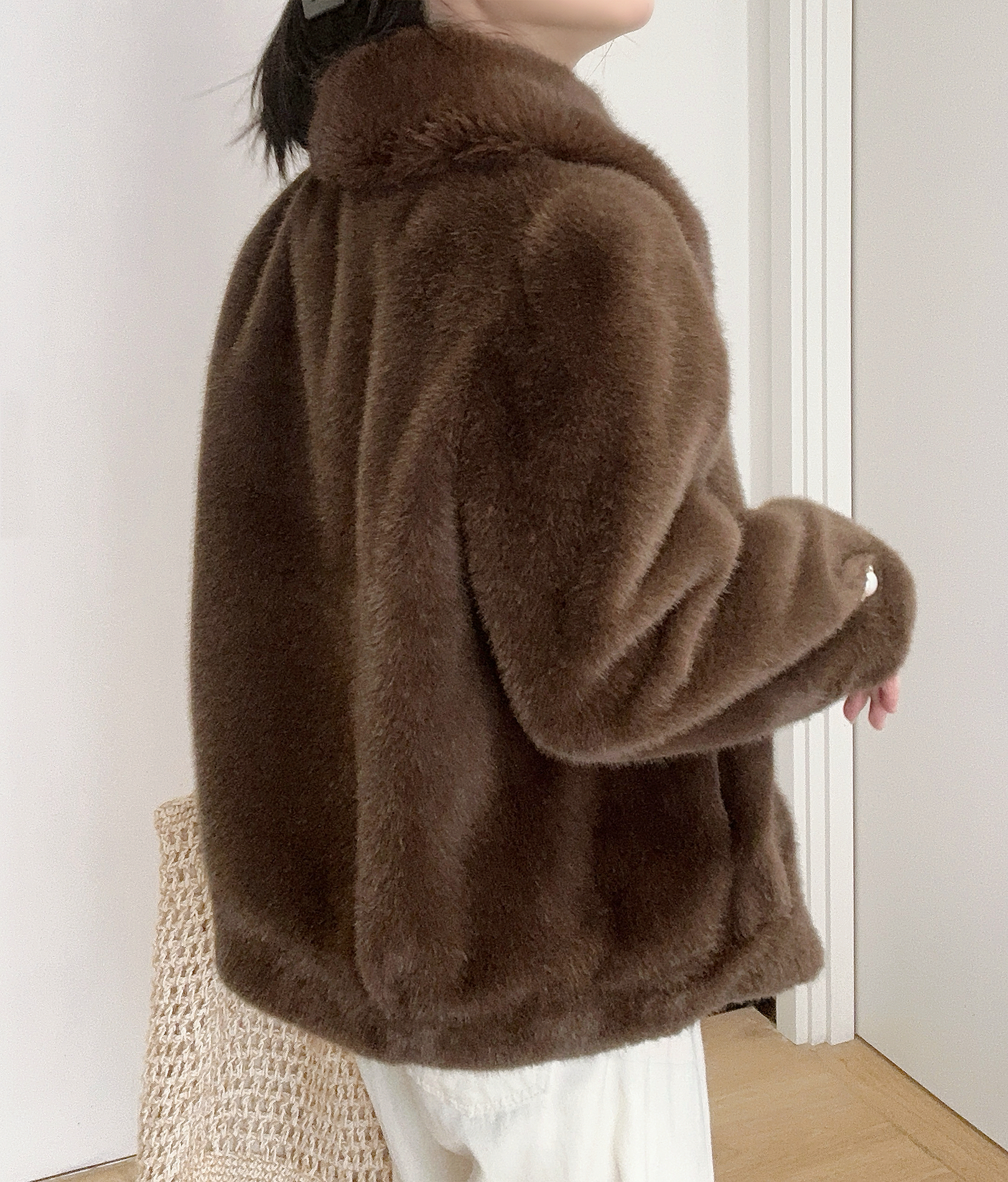 ショールカラーエコファージャケット | レディースファッション通販