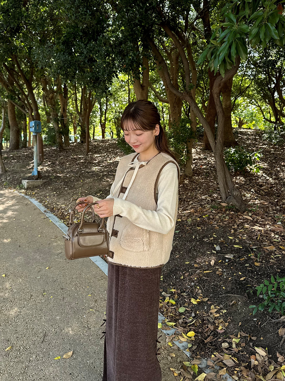 ウール混ボアムートン調ベスト | 詳細画像8