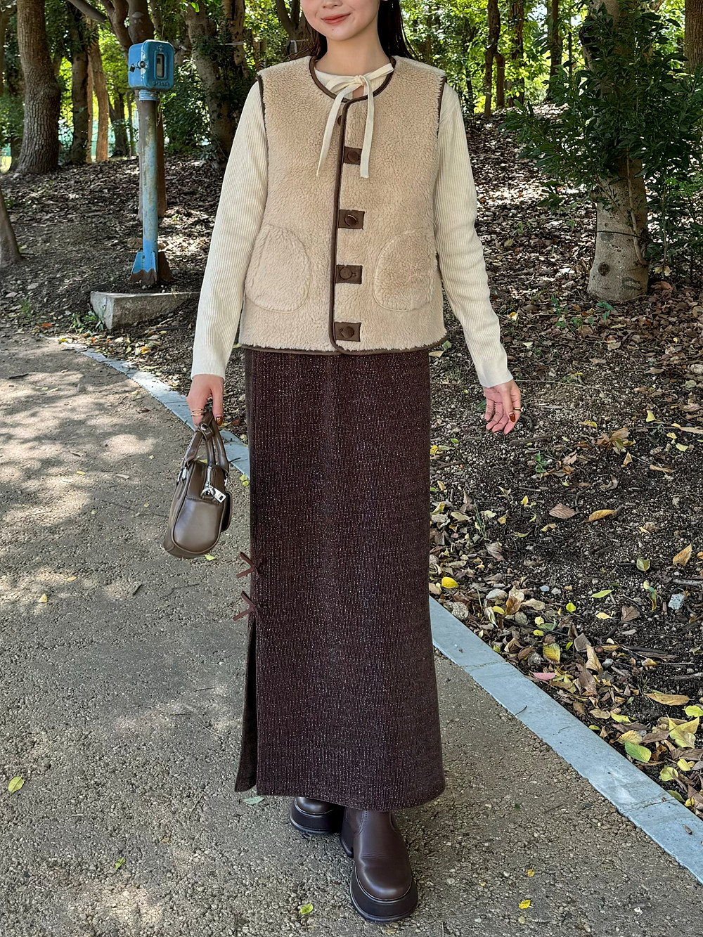 ウール混ボアムートン調ベスト | 詳細画像9