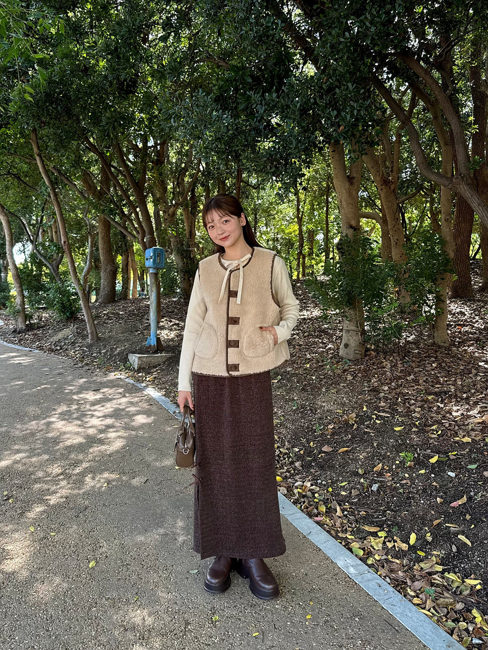 ウール混ボアムートン調ベスト | 詳細画像11